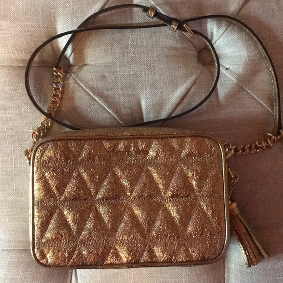 Michael Kors Handbags - Michael Kors gold crossbody purse